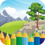scenery coloring page