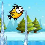 Flying Bird In Frozen Land
