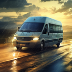 Minibus Van Driving