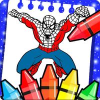 spider super heroes coloring c
