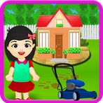 Little Girl Cleaning House