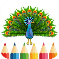 Coloring rainbow peacock