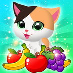 Cat Eats Fruits: Left & Right