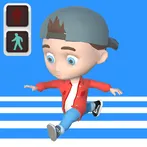 Jump well while avoiding cars!
