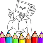 TV Women Skibydi Draw & Paint