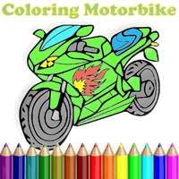 Coloring Ninja Motorcycle