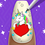 Nail Art Salon Coloring Book