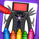 Titan TV Man Coloring Game
