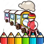 Steam Train Coloring Game