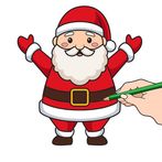 Santa claus game glitter
