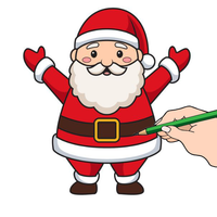 Santa claus game glitter