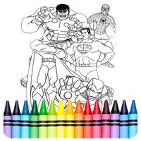 SuperHero Coloring Book Game