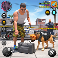US Police Dog City Crime Chase