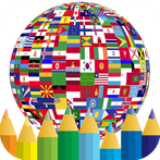 coloring world flag countries