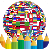 coloring world flag countries