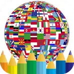 coloring world flag countries