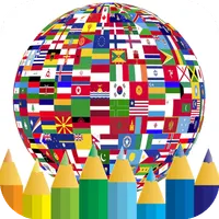 coloring world flag countries