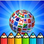 Flag World Coloring Book