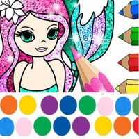 Mermaids Paint Cards Coloring