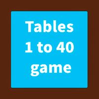 Math Table Game 1 - 40