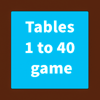 Math Table Game 1 - 40