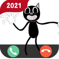 Scary Cat Cartoon Call Video a