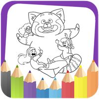 Turning Red coloring book game