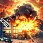 Police Station Destruction 3D
