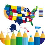 coloring map of united states