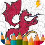 coloring fire dragon