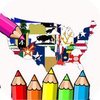 coloring flag of U.S. state