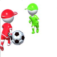 3D soccer football stickman