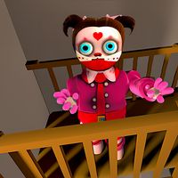 Scary baby in Pink house 3D