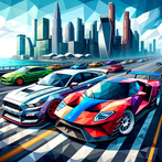 Drag Racing Polygon Stylized