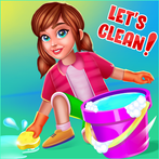 Little girl cleanup game