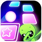 Green Alien Tiles Hop EDM Rush