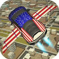 Free Flying Racing Car Driving