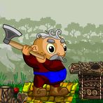 Woodcutter in the forest