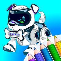 Robotic Animals Coloring Book