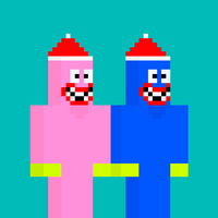 Noob Pink and Blue Monster