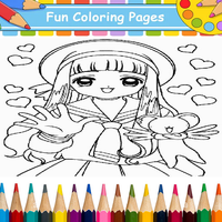 Sakura School Coloring Book