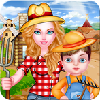 Mommy and Baby Build Farming