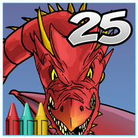 Coloring Book 25: Dragon Attac