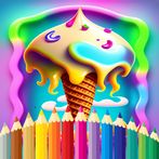 رسم تلوين حلويات - رسومات بنات