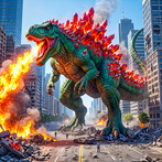 Giant Monster City Destruction