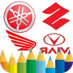 Motorcycle Logo Coloring