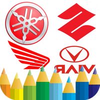 Motorcycle Logo Coloring