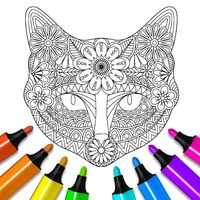 Animal coloring mandala pages
