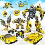 Flying Robot Car Transform War