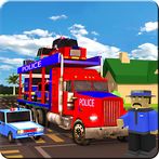 Blocky Police Transport Truck